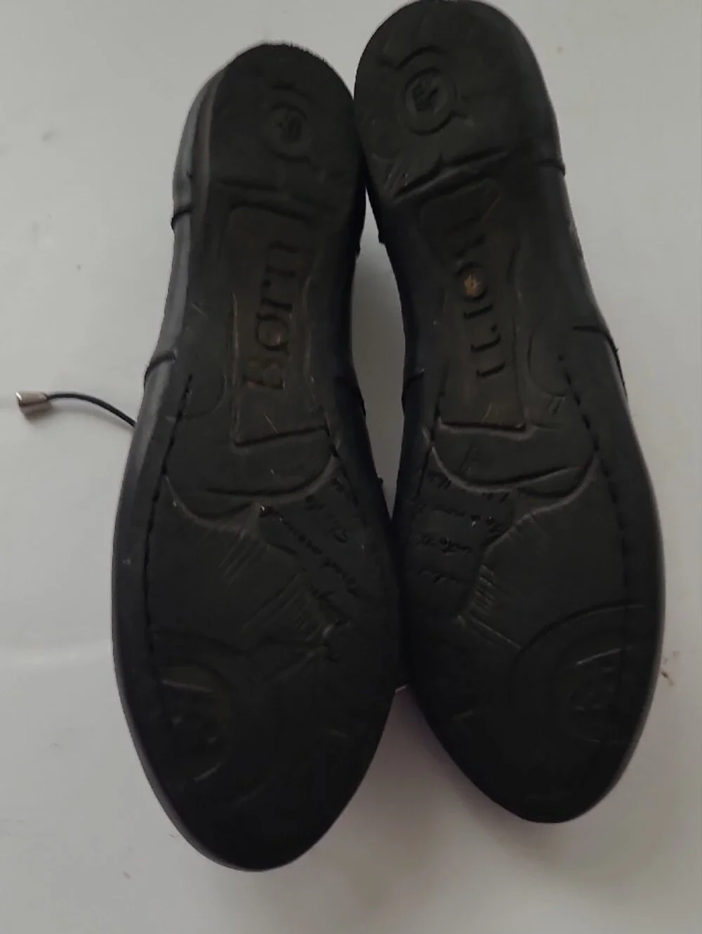 Born Black Leather Lace-Up Oxford Flats